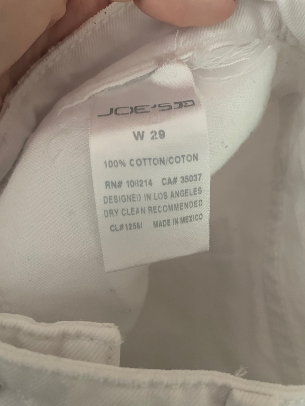 Joe’s Jeans White Distressed High-Rise Denim Shorts Size 29 Button Fly - Picture 10 of 12